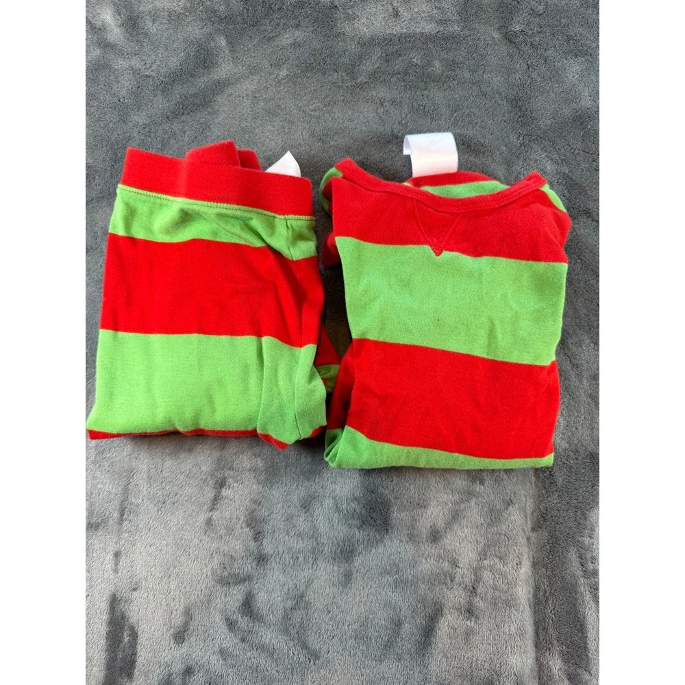 WonderShop At Target Kids Red Green Striped Pajamas Sleepwear Size 12